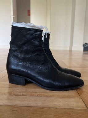 Zadig & Voltaire Black Ankle Zip Up Booties